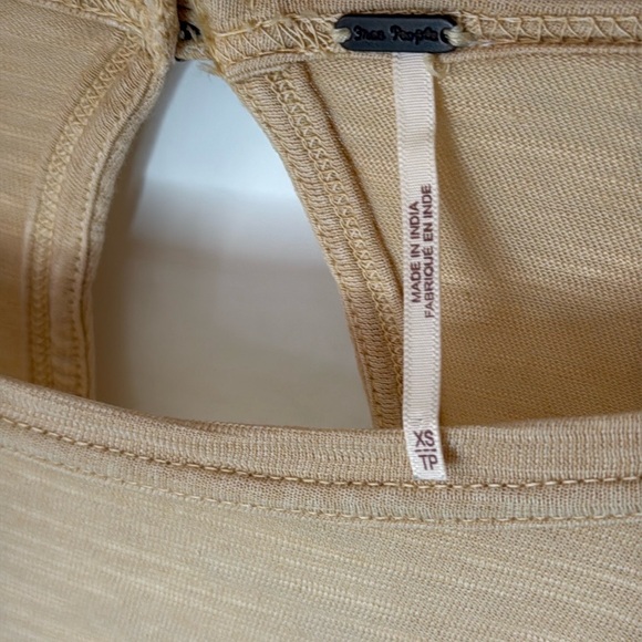 FREE PEOPLE Throwback Top Sand Combo Sz XS - Picture 7 of 16